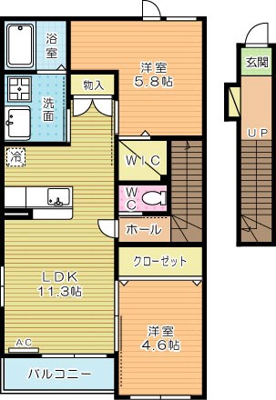 ヴェルジュ菅原 207号室 間取り