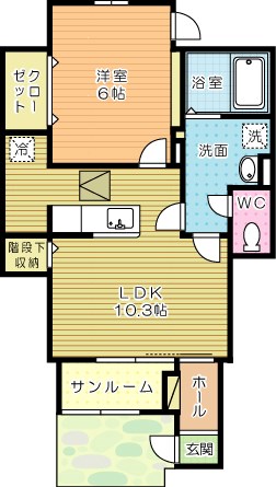 Ｓｔ．Ｈｅａｒｔ小倉（セイントハート小倉）N 間取り図