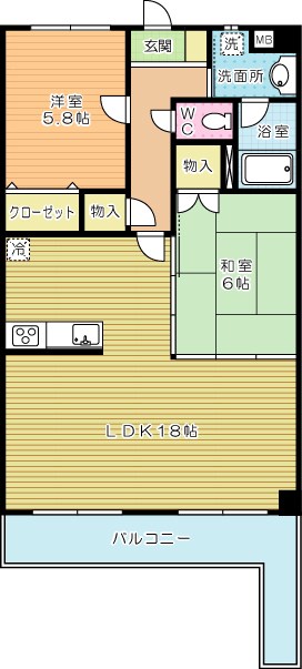 ニューガイア高野 307号室 間取り