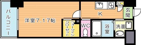 ウィングス西神原 403号室 間取り