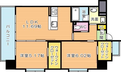 ウィングス西神原 間取り図