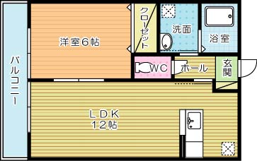 オーク上富野 107号室 間取り