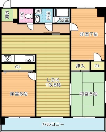 パストラール 205号室 間取り