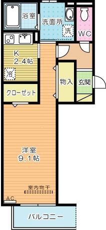 エルカーサ門司駅前 203号室 間取り
