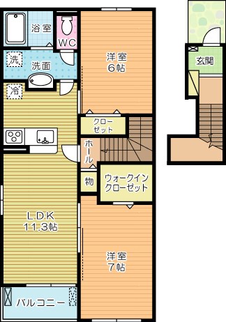アメニティハウス 205号室 間取り