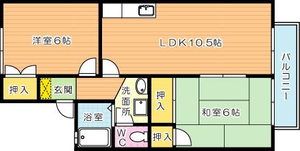 グランディール　Ａ棟 203号室 間取り