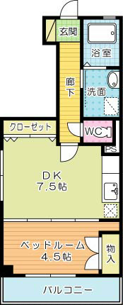 ガウディー  202号室 間取り