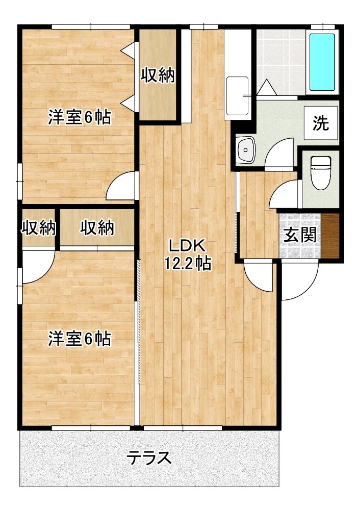 グレイス上吉田Ｂ棟 105号室 間取り