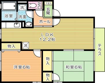 グレイス上吉田Ｂ棟 105号室 間取り