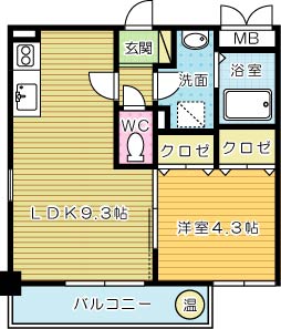 メゾンドシャローム 間取り図