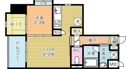 アミュゼ城野 間取り図