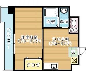 第61川崎ビル 606号室 間取り