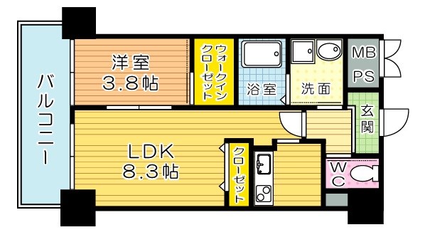 ラファエロ 802号室 間取り