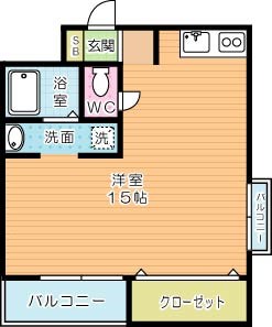 エルザビル馬借47 207号室 間取り