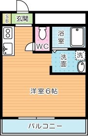 エルザビル馬借47 410号室 間取り