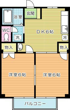 サンパーク 203号室 間取り