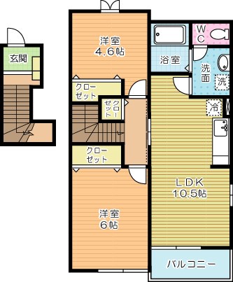 ソレアード中曽根B  間取り図