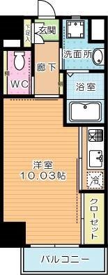 Studie KOKURA NORTH(スタディ小倉ノース)  間取り図