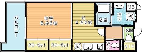 サンシャイン・サファイア・プリンセス戸畑 203号室 間取り