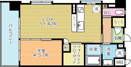 サンシャイン・サファイア・プリンセス戸畑 406号室 間取り