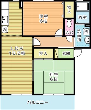 ガーデンヒルズ　A棟 201号室 間取り