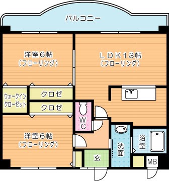 クレール長尾Ⅱ 間取り