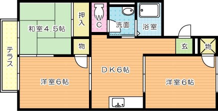 グランディール志井 103号室 間取り