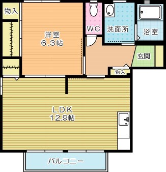 アイリスＨＩＲＯ　Ａ棟 101号室 間取り