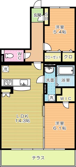 モアプラス日明エントラーダ 103号室 間取り