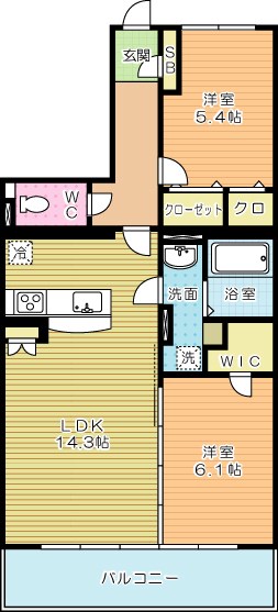 モアプラス日明エントラーダ 503号室 間取り