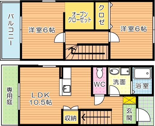 ヴェルジュ桃園公園パークスイート　Ｂ棟 間取り図