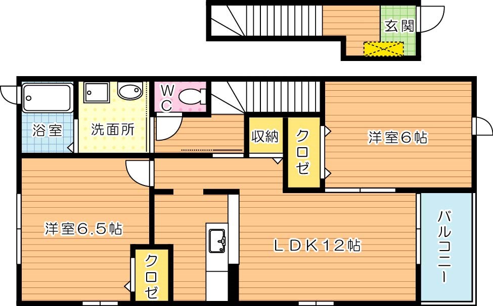 ライフサニー浅川Ⅲ 間取り図