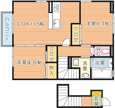 グランシャリオ本陣橋 間取り図