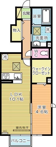 ルミナス須賀  101号室 間取り