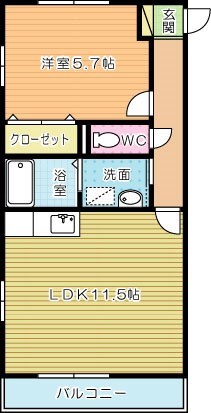 花やしき下富野 103号室 間取り