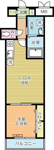 サンクレシア戸畑駅前  403号室 間取り