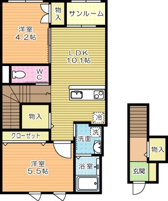 レガロ到津 202号室 間取り