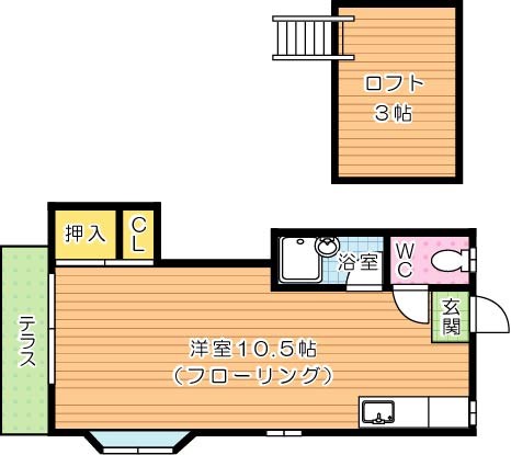 シティベール医生ヶ丘 110号室 間取り