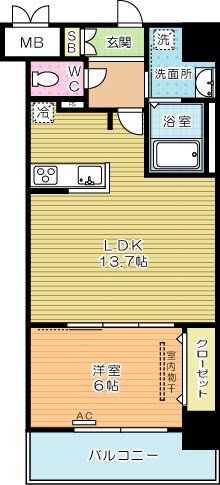 シズカビルディング白銀 802号室 間取り