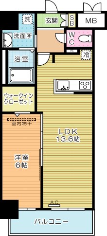 シズカビルディング白銀 606号室 間取り