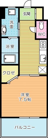 アルゴヴィラージュ工大前 305号室 間取り