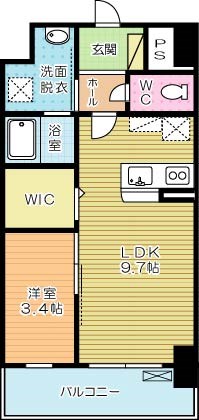 サンフォート小倉  506号室 間取り