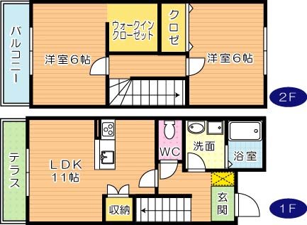 グランスタ馬場山Aコート 間取り図