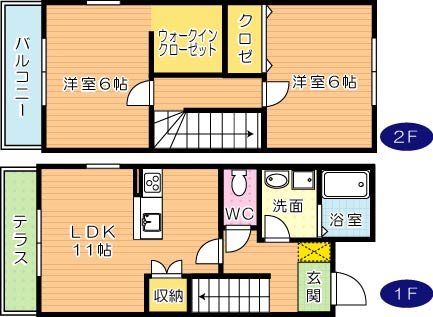 グランスタ馬場山Bコート 間取り図