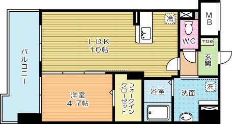 グランヒルズ戸畑 405号室 間取り