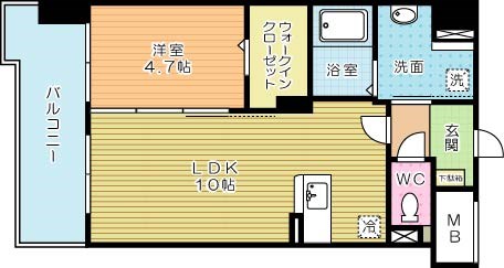 グランヒルズ戸畑 1102号室 間取り