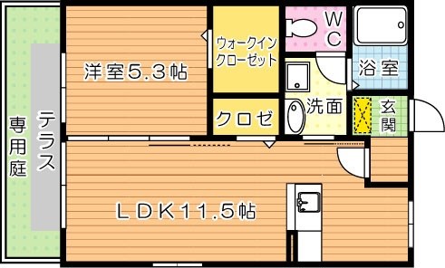 シルエラ 105号室 間取り