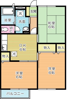 アネックス徳吉Ⅱ  201号室 間取り