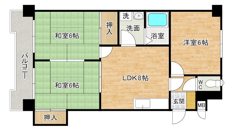 第１１岡部ビル 304号室 間取り