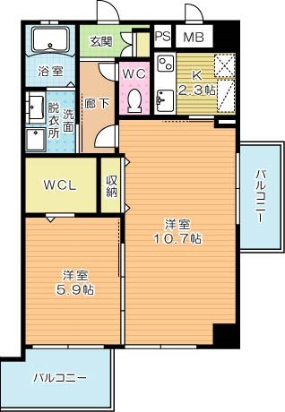 クレスト南小倉   間取り図